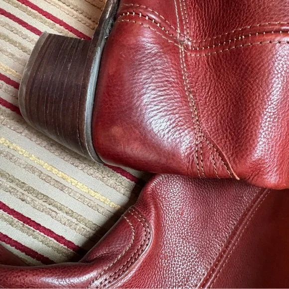 NEW with tags - VINTAGE Frye Burgundy Red Campus Leather Boots - Picture 4 of 16